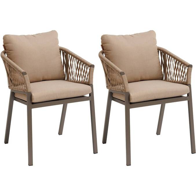 Lot de 2 fauteuils de jardin ORIENGO Miel & Praline