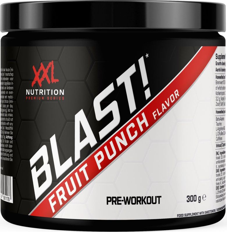 XXL Nutrition - Blast! - Pre Workout Energy Drink - Fruit Punch - 300 Gram