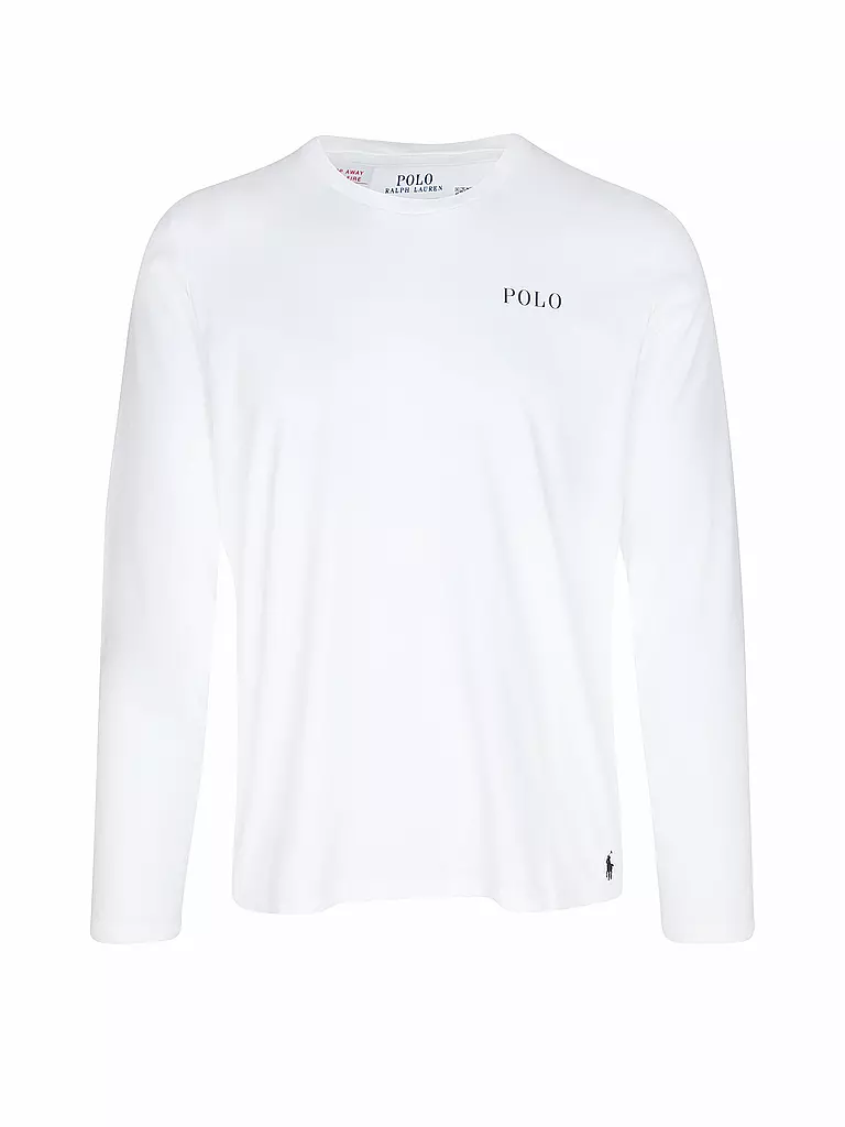 POLO RALPH LAUREN Pyjama Langarmshirt weiss