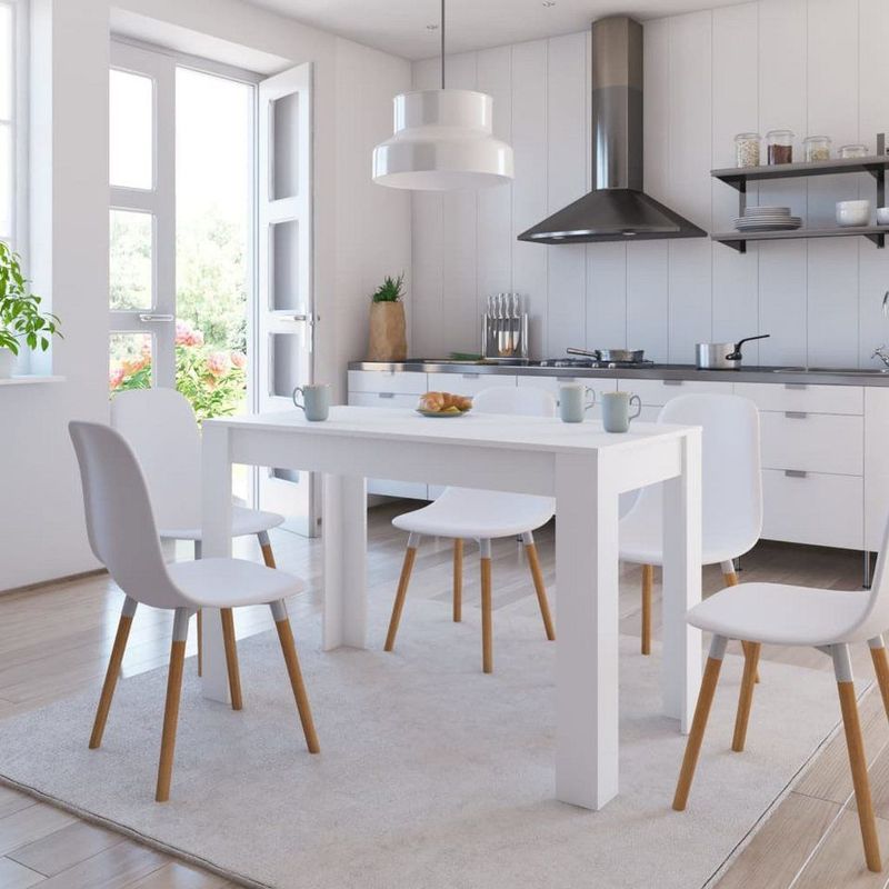 vidaXL - Eettafel - Wit - Bewerkt Hout - 120x60x76 cm