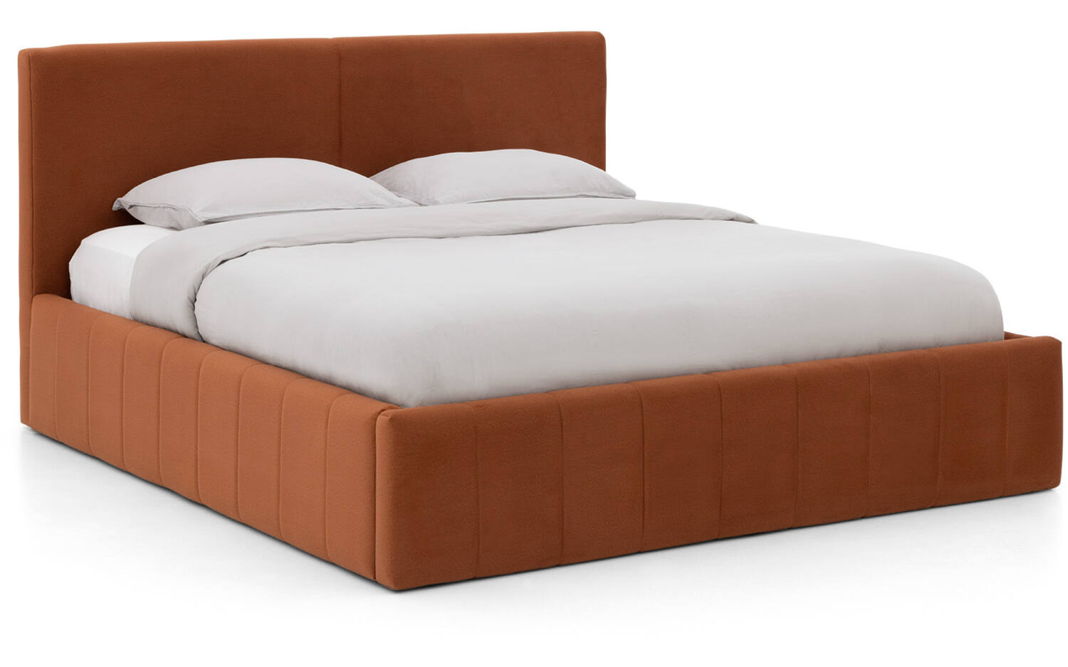 Goossens Bedframe Carte - 160 x 200 - Velours terracotta 9 - Fluweel
