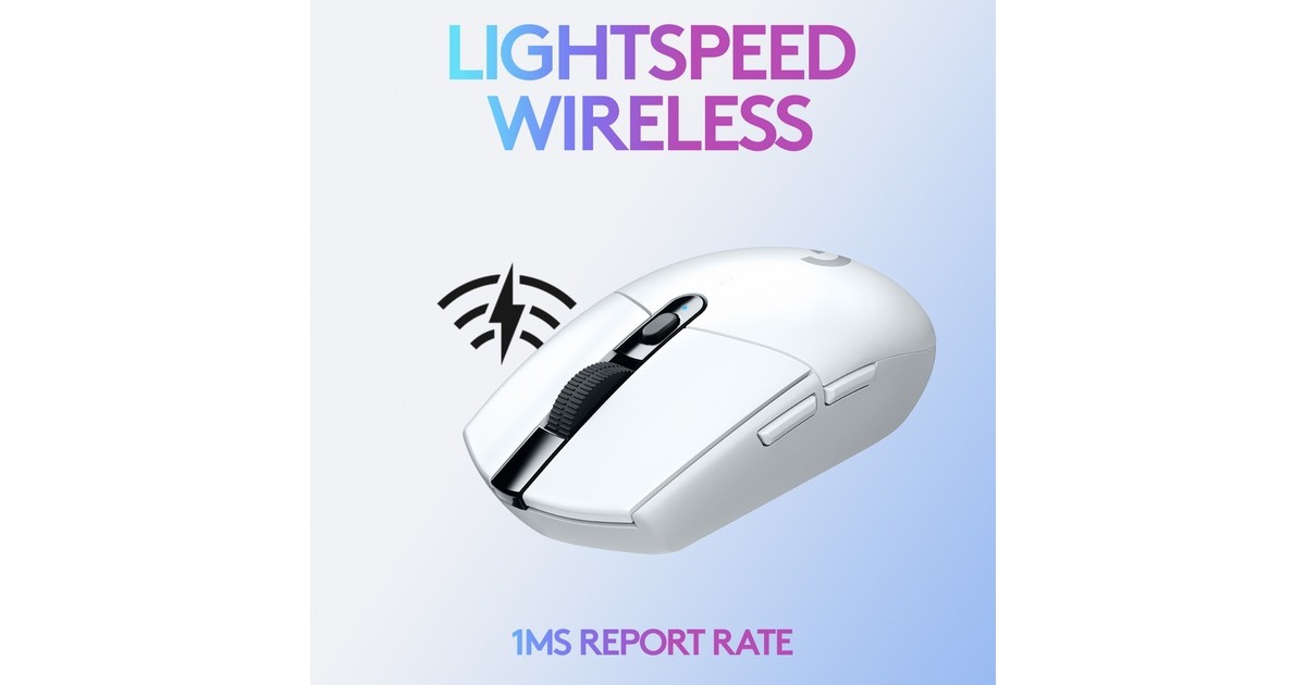 LogitechG305 LIGHTSPEED draadloze gamingmuis  (Wit, 200 – 12.000 dpi)