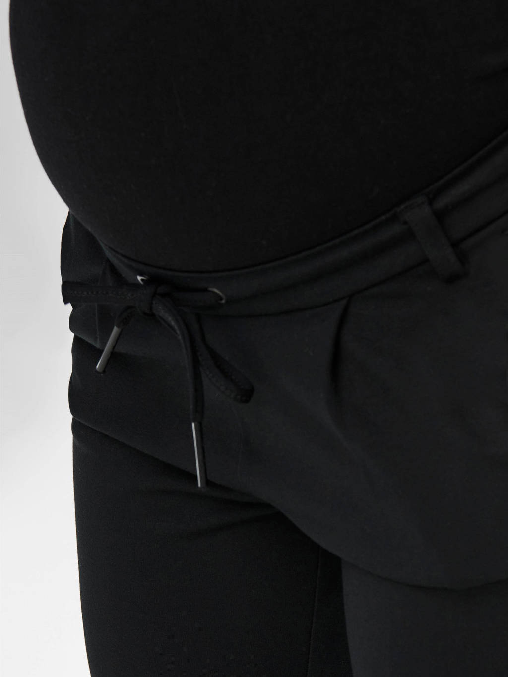 ONLY MATERNITY low waist loose fit broek OLMPOPTRASH zwart