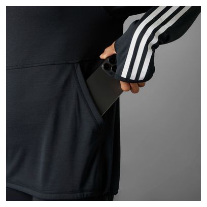 Haut à capuche Adidas Own The Run 3 Noir Femme