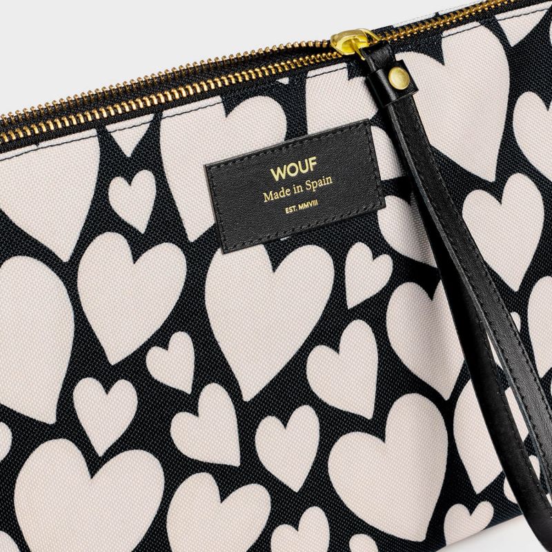 Pochette large XL 26 cm Black love