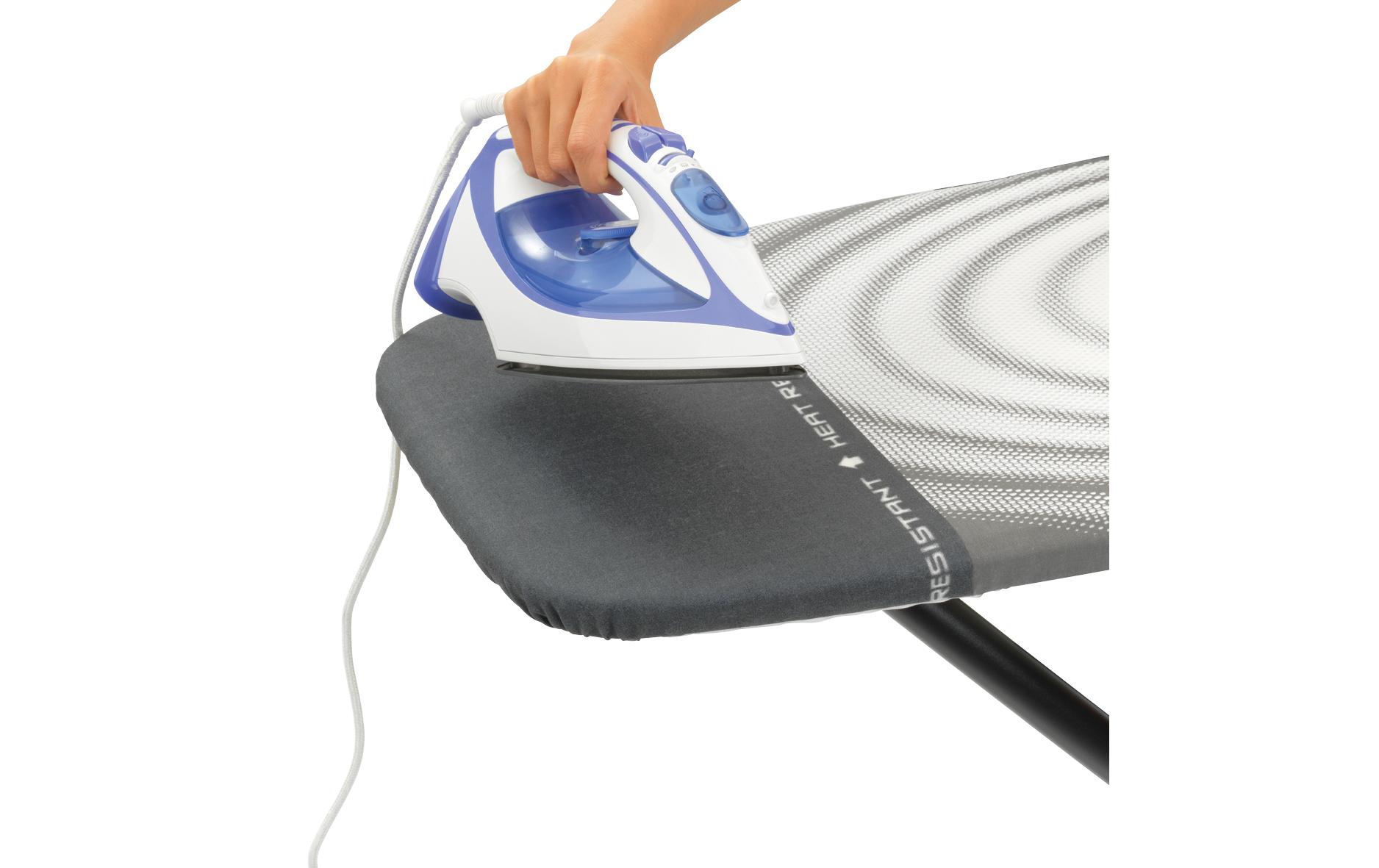 Bügeltisch mit hitzebeständiger Parkzone, Titan Oval<br>Bügelbrett D, 135 cm x 45 cm