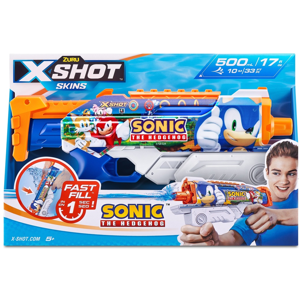 XSHOT Wasser-Schnellfüll-Skins Sonic the Hedgehog Hyperload Wasserblaster