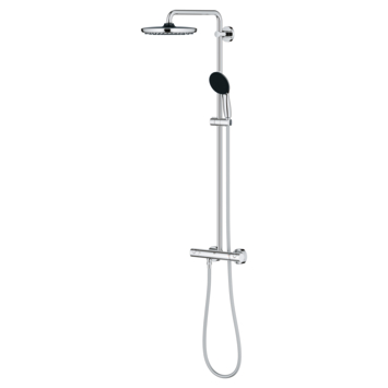 Grohe regendoucheset Quickfix Vitalio Start met handdouche en thermostaatkraan 2 standen chroom