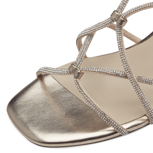 Tamaris Metallic Højhælede Sandaler, Light Gold, 39