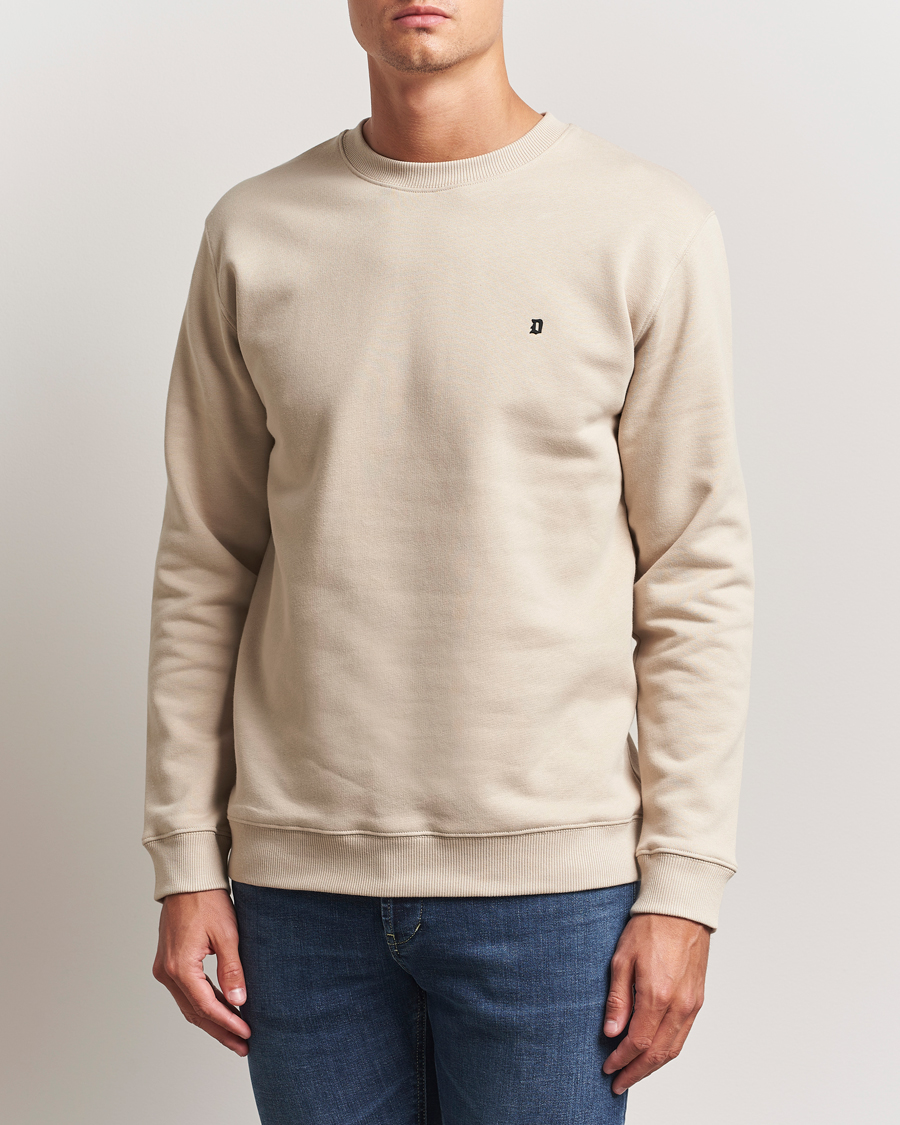 Dondup Logo Crew Neck Sweatshirt Ecru