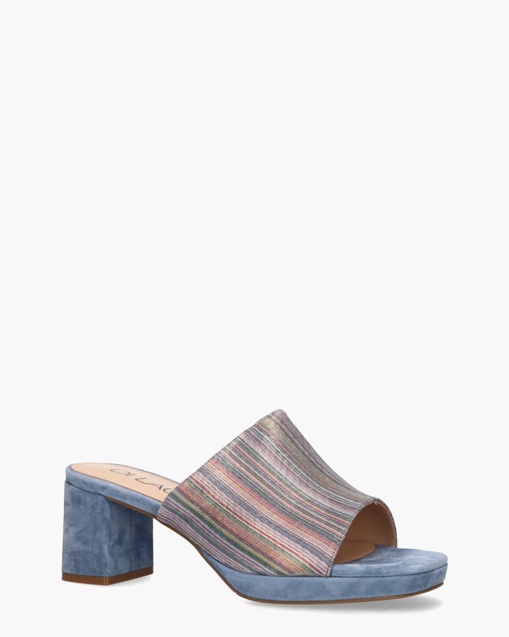 Di Lauro Toria Blauw/Multicolor Damesslippers