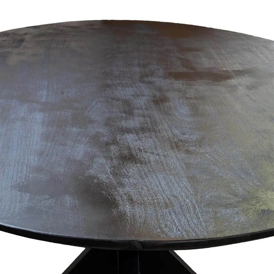 Eettafel Zwart Mangohout - 200x100x78cm - Diamond