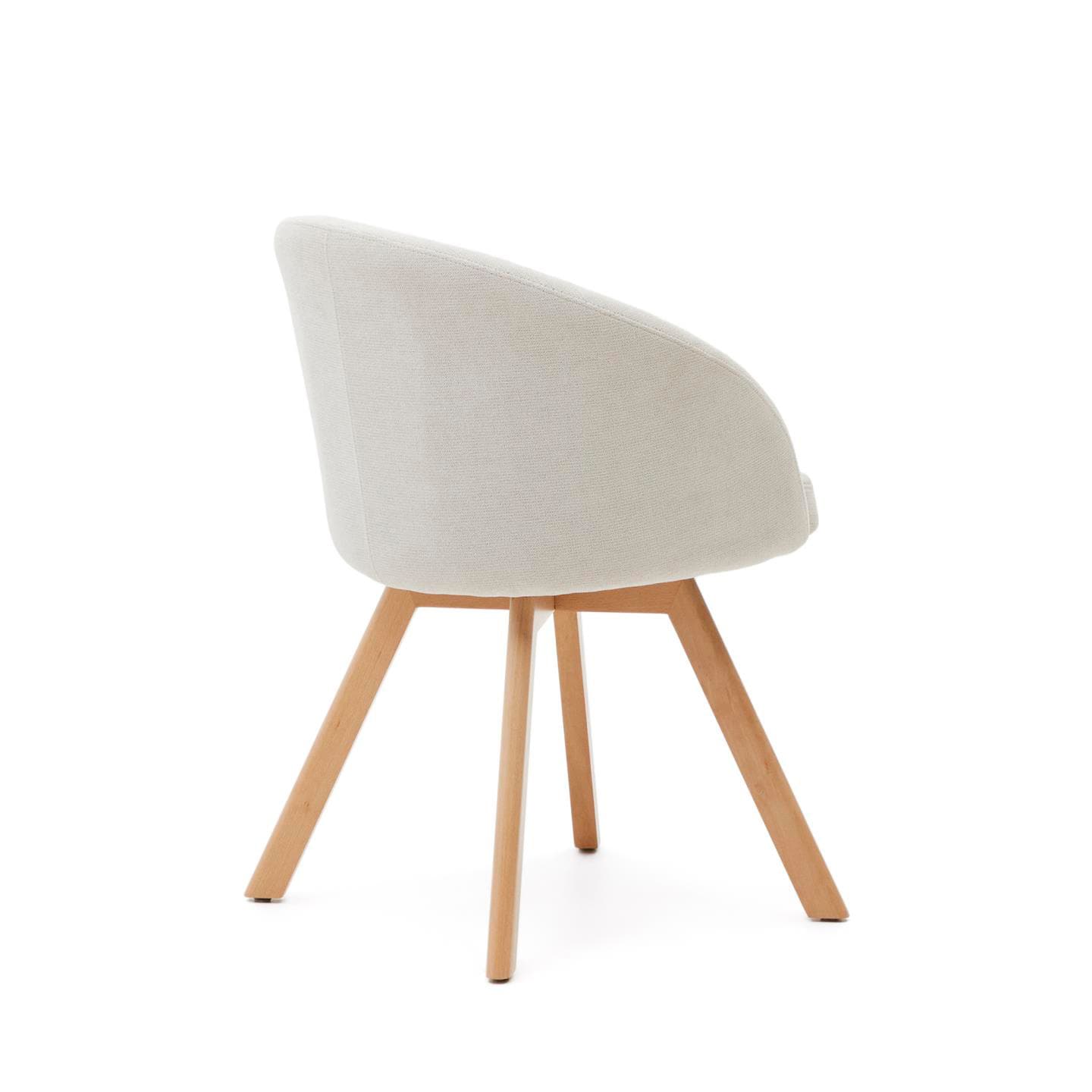 Kave Home Drehstuhl MARVIN beige/Buche massiv
