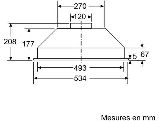 BOSCH - Groupe filtrant DLN53AA70, Série 2, Eclairage LED