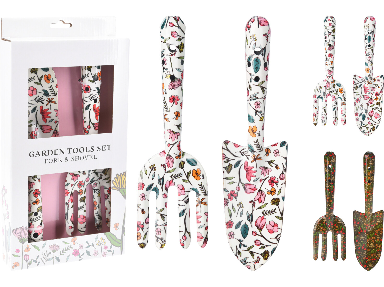 FERRAMENTAS JARDIM FLORES SET 2 CORES SORTIDAS