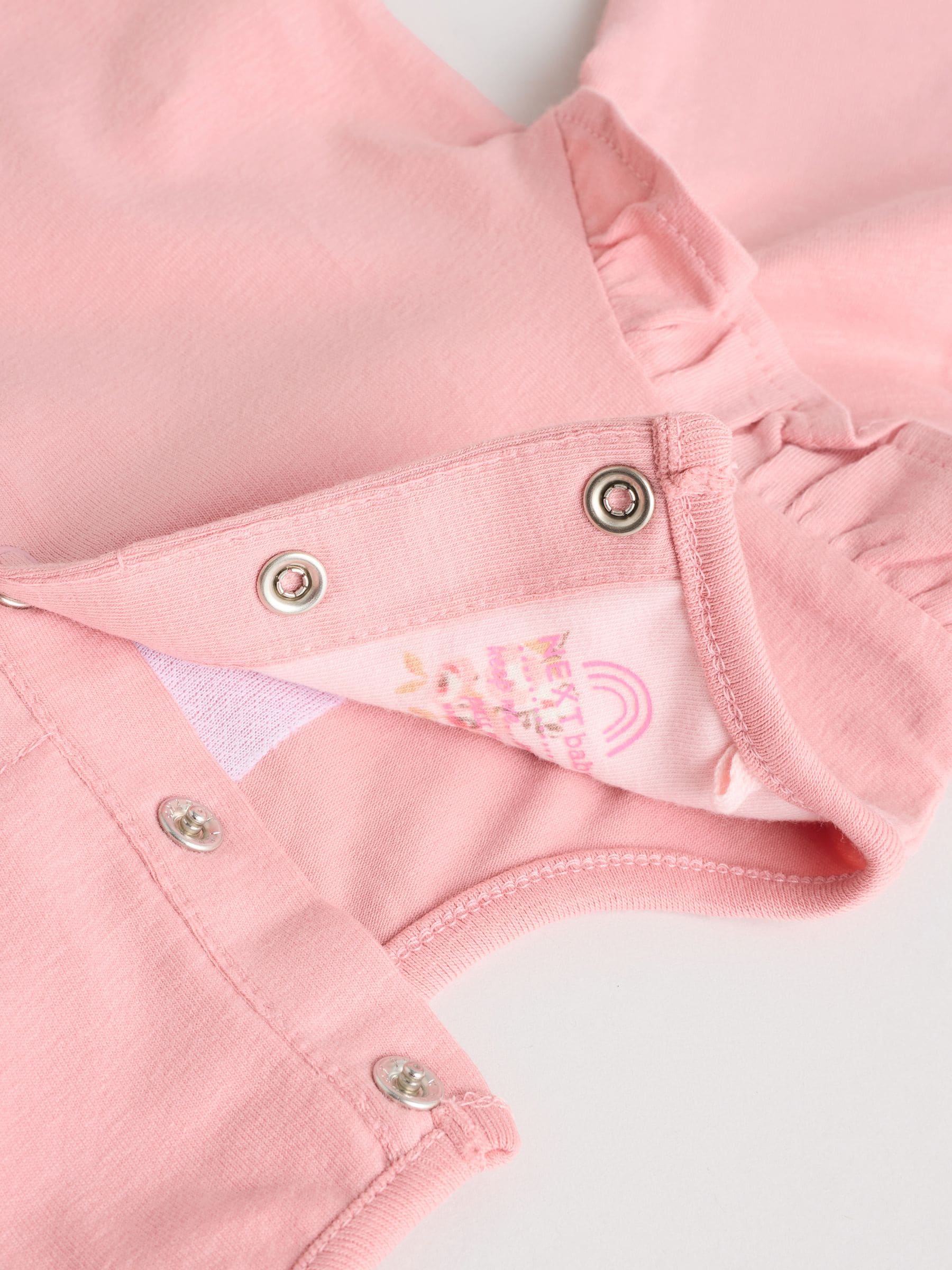 Roze/crème/konijnfiguur - 6 -delige set van top met lange mouwen en leggings (0mnd -3jr)