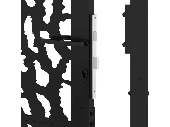 Portail de jardin noir 105x130 cm acier conception de tracés