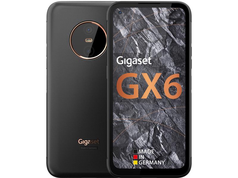 Gigaset GX6 128 GB Titanium Schwarz 5G Outdoor-Smartphone mit grossem 6.6