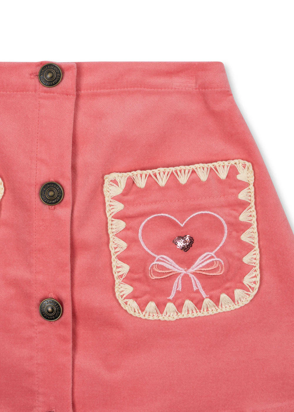 Lucky nederdel - flamingo plume - 2Y