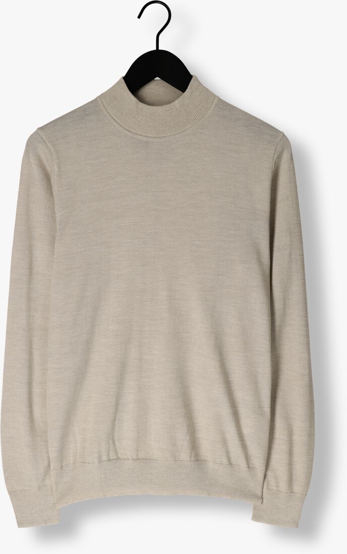 beige profuomo trui pullover mock
