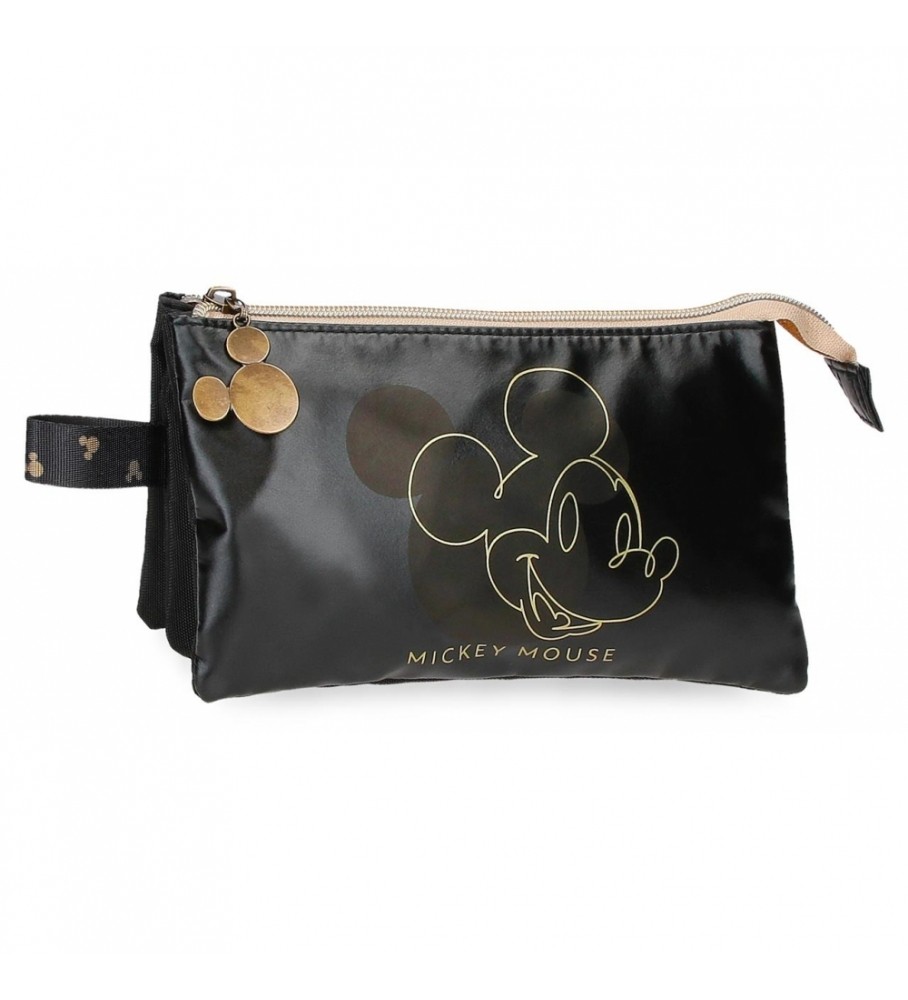 Estojo para lápis Joumma Bags Mickey Outline com três compartimentos, preto