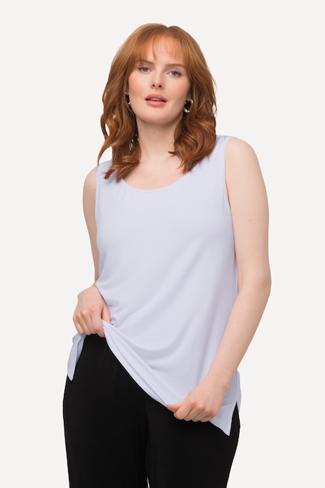 Top, Classic Fit, Rundhals, Stretch, breite Träger, ärmellos