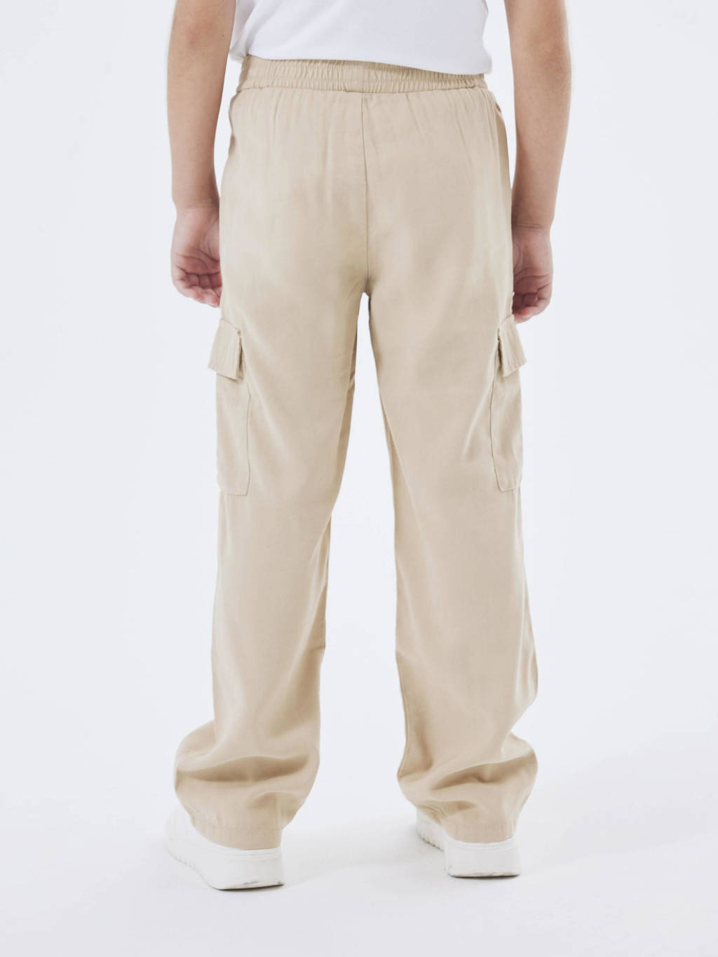NAME IT loose fit cargobroek NKFBELLA beige
