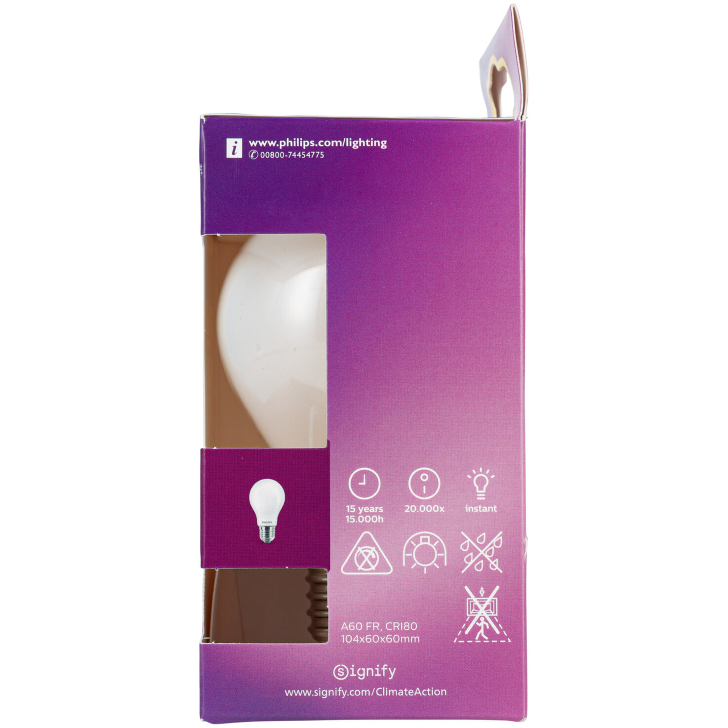 Philips LED-Kolben E27 warmweiss 10.5 W