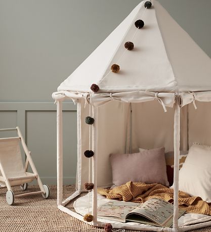 Kids Concept Spielzelt - Pavillon - Natur Weiß - 122x142 cm - Na