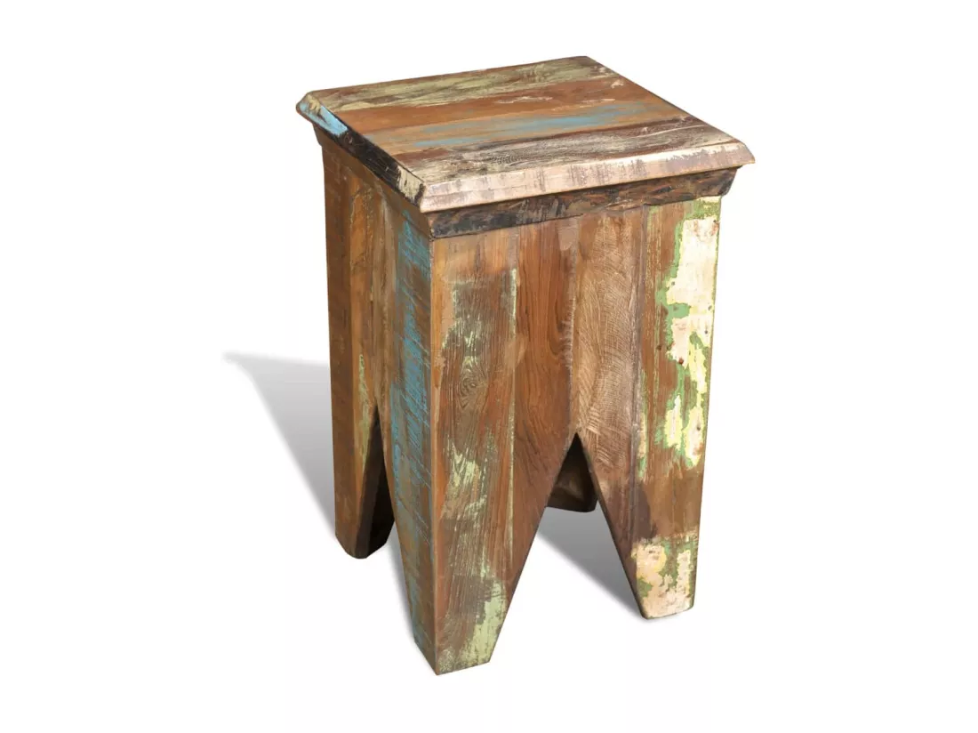 Tabouret Bois de récupération massif