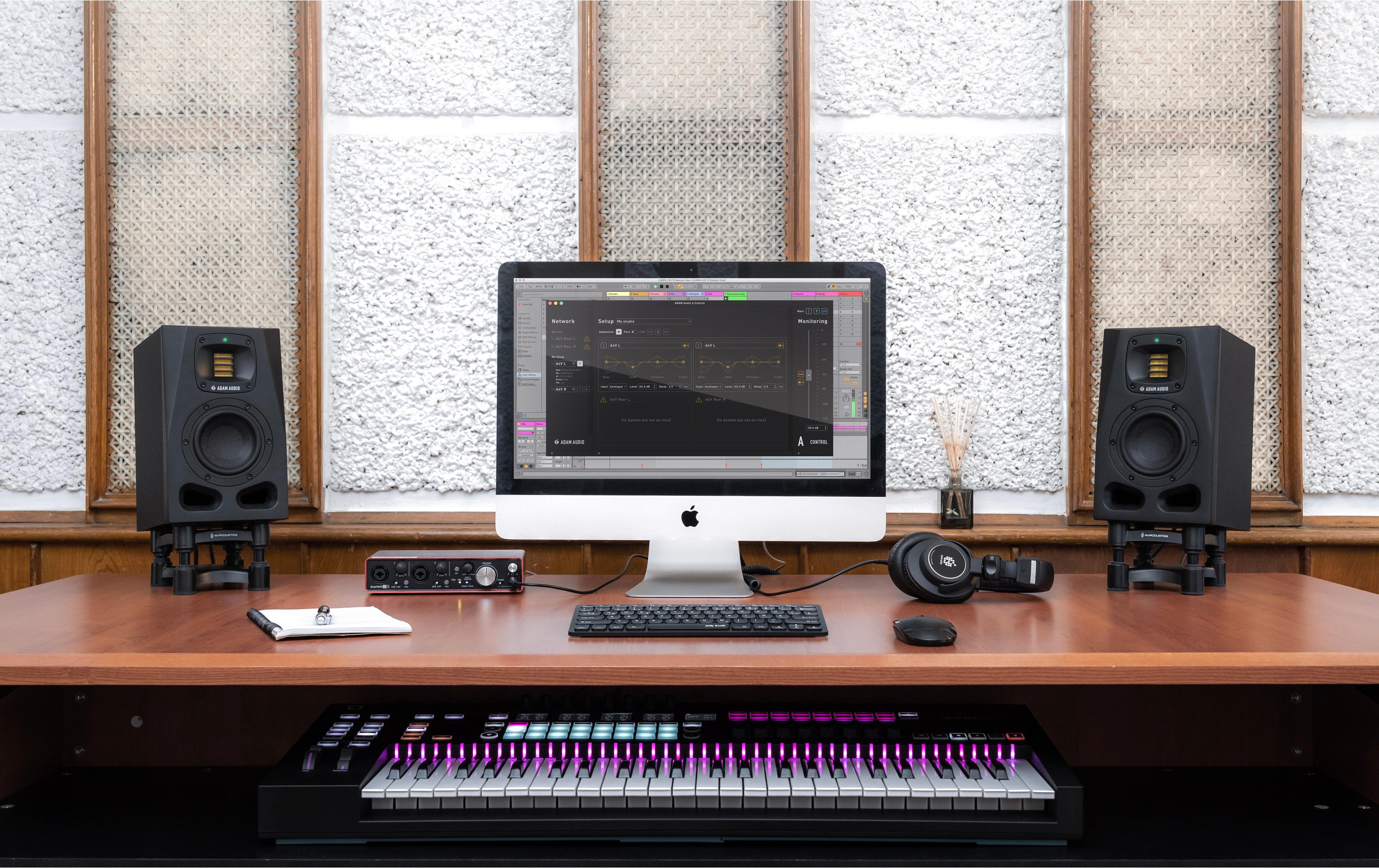 Studiomonitor A4 V Schwarz<br>Aktiver 2-Wege Lautsprecher mit DSP