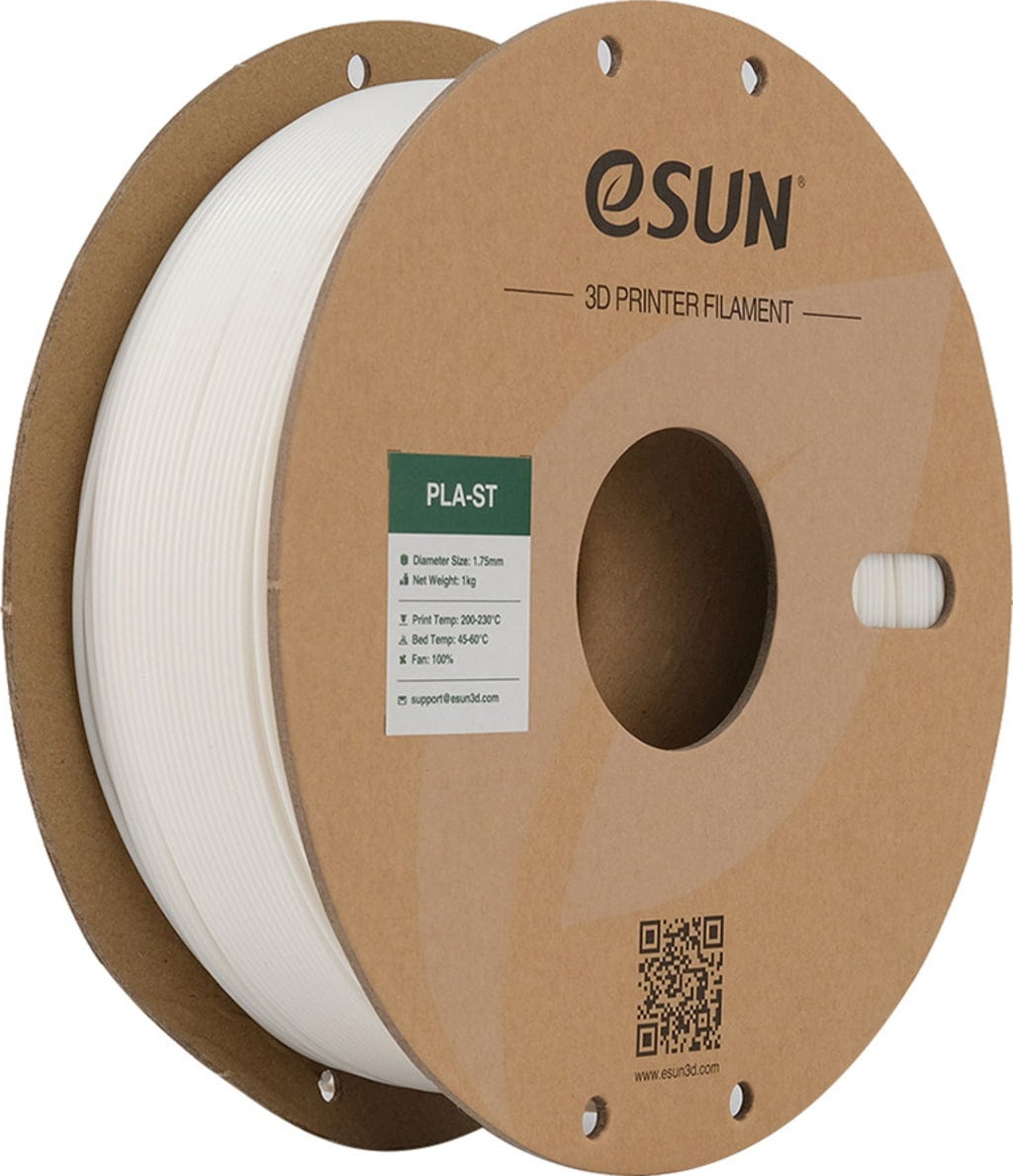 eSUN  PLA-ST White, 1,75 mm / 1000 g    Sehr robustes PLA-Filament mit hoher Schlagzähigkeit & Bruchdehnung