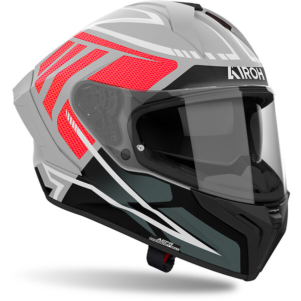 Airoh - Casque Matryx Rider Gris / Noir / Rouge / Mat
