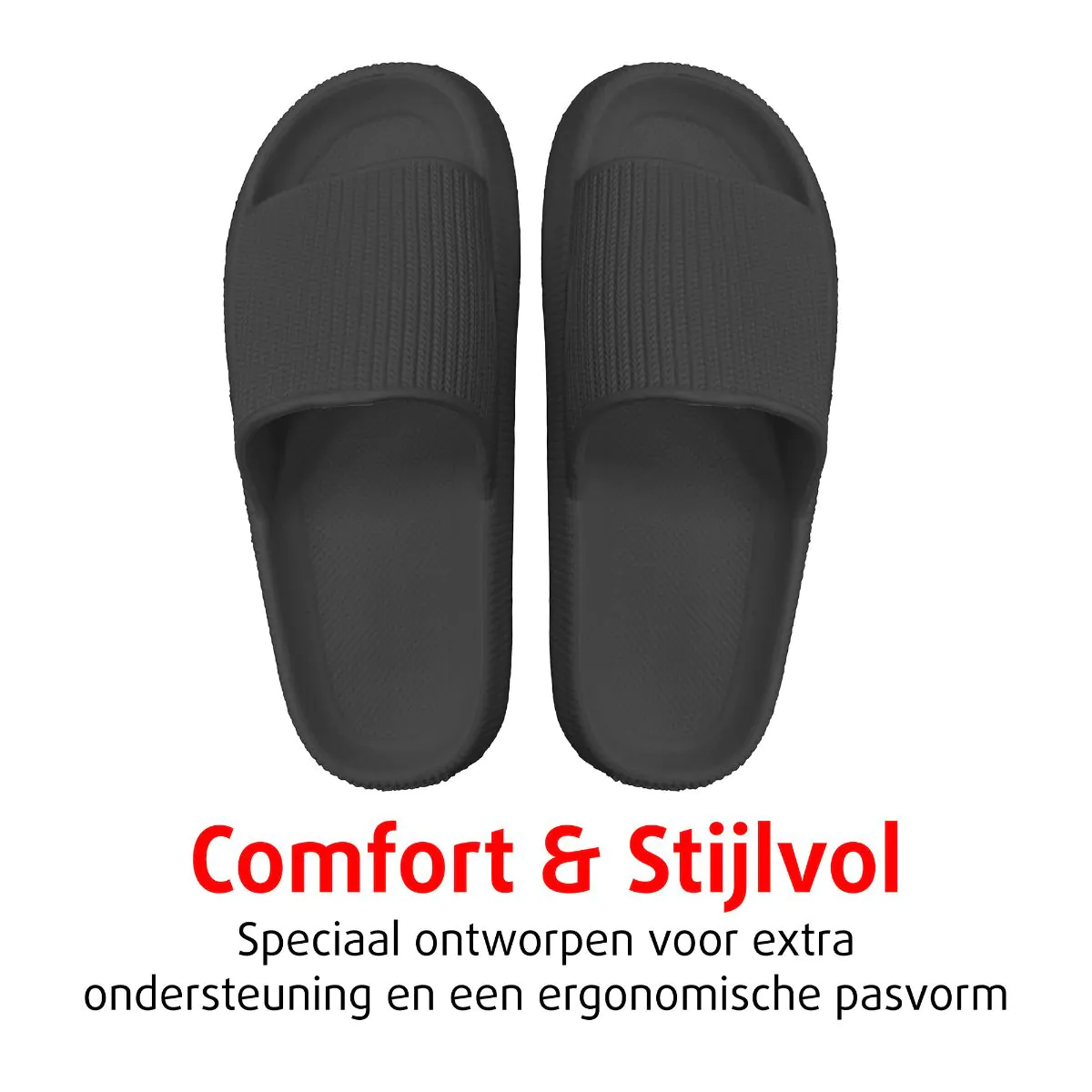 Orthopedische Zomer Badslippers (Zwart)