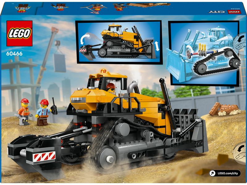 LEGO® City Gelber Bulldozer 60466 Baubarer Spielzeugbulldozer
