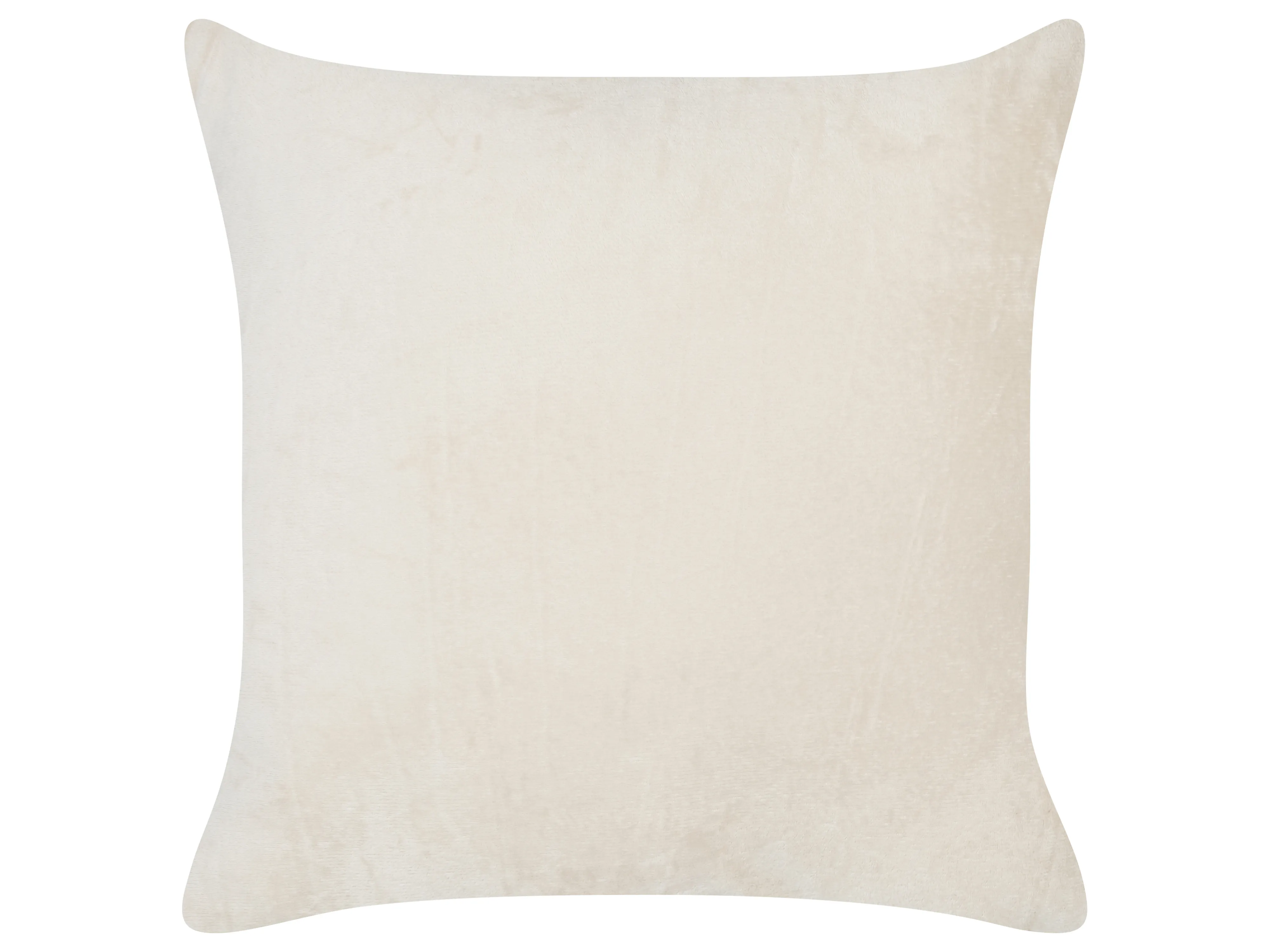 Set van 2 sierkussens KASRA Nepbont 45 x 45 cm Lichtbeige abstract patroon