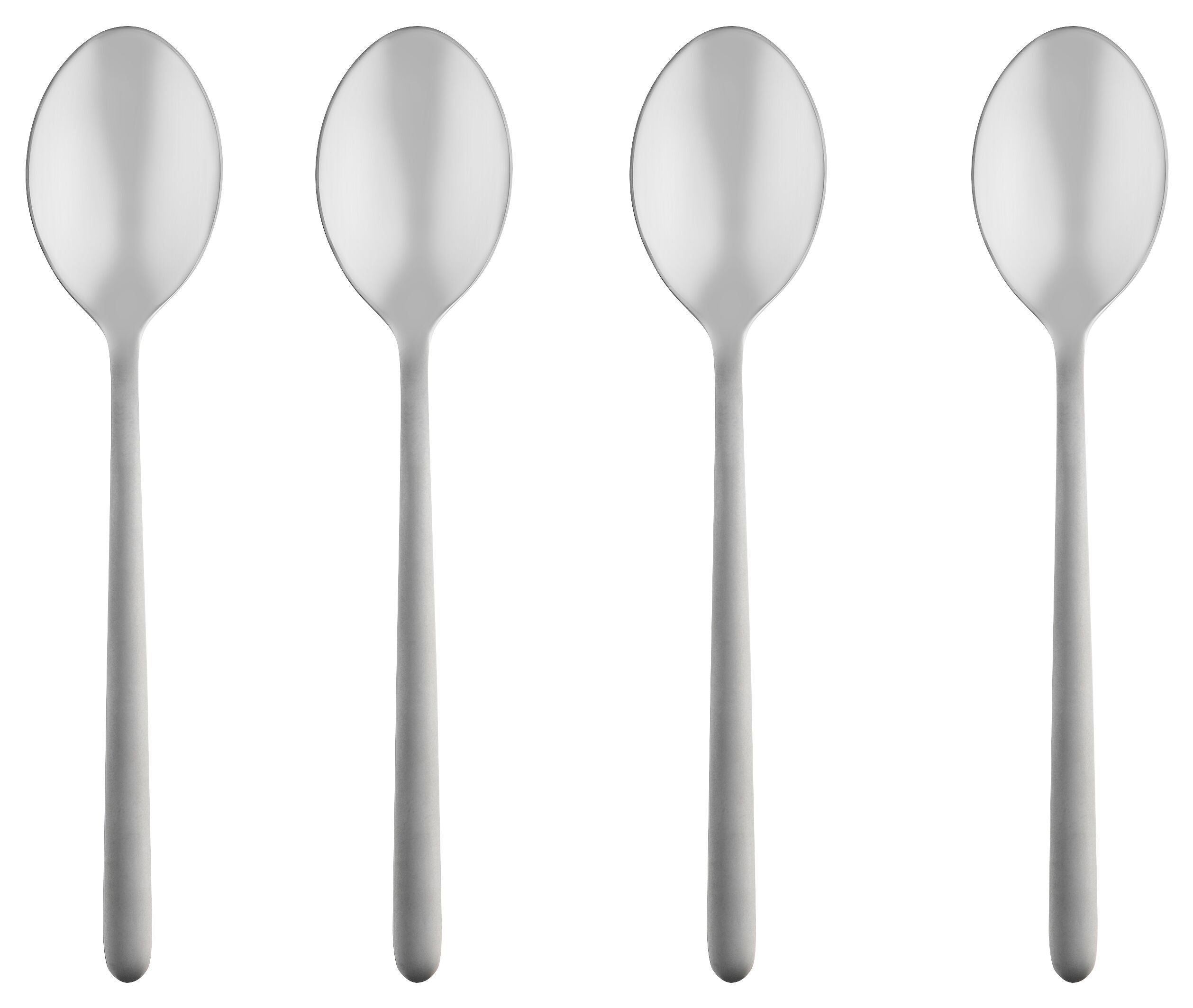 SOLA PAULIN Kaffeelöffel-Set - Chrom / B: 3.0 cm x T: 1.7 cm x H: 14.2 cm