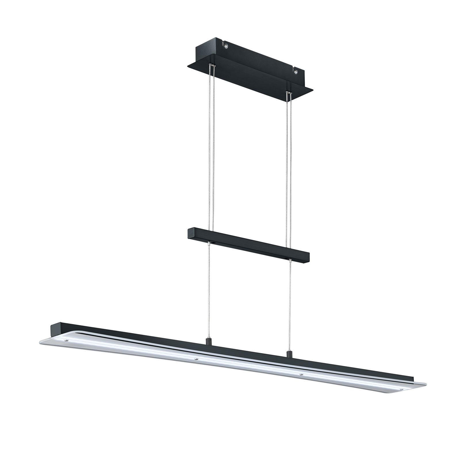 LED-Pendelleuchte - schwarz matt - weiß - höhenverstellbar
