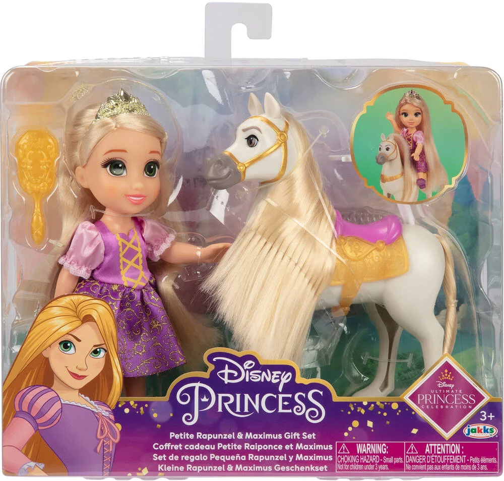 DISNEY PRINCESSES - POUPEE RAIPONCE ET MAXIMUS 15 CM