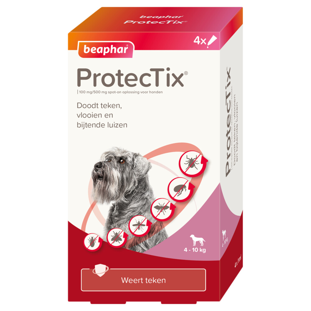 Beaphar ProtecTix Hond Anti Vlo & Teek 4-10 kg4 pipetten