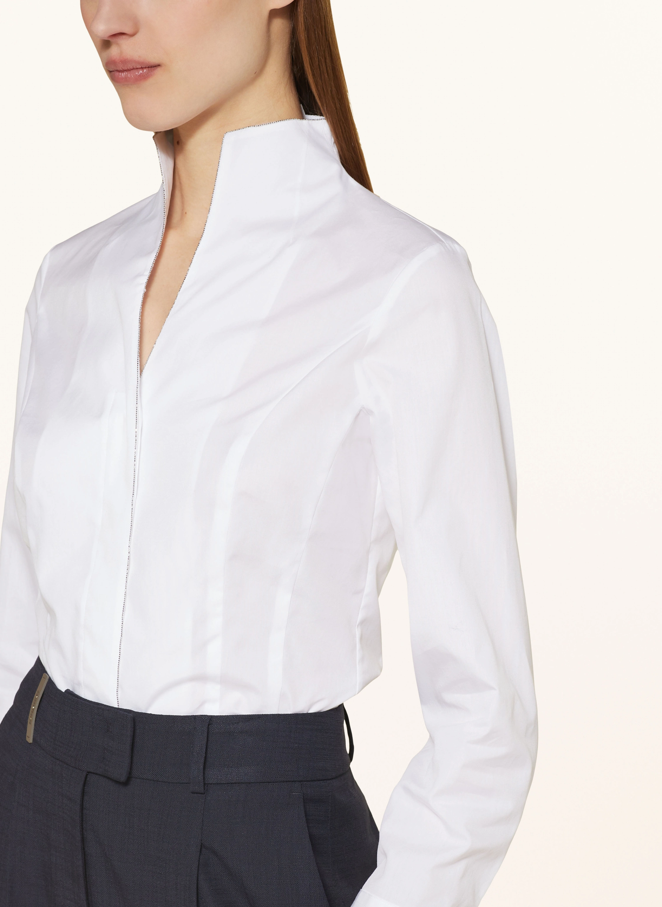 van Laack Bluse VL-ALICE-NOSPB mit Schmucksteinen