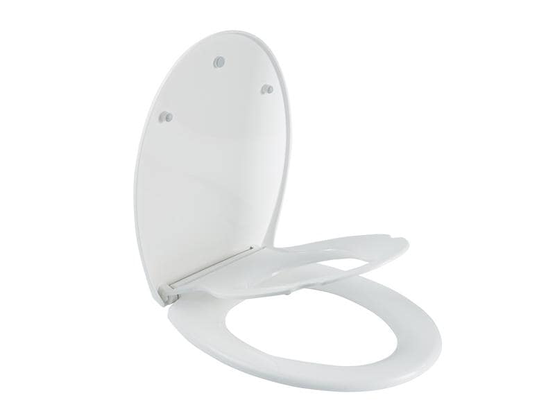 COCON Toilettensitz mit Kindersitzeinlage Weiss WC-Sitz mit integriertem Kindersitz und Absenkautomatik