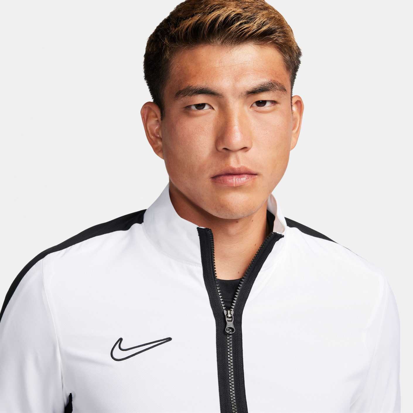 Nike Dri-FIT Academy 23 Trainingsjack Full-Zip Woven Wit Zwart