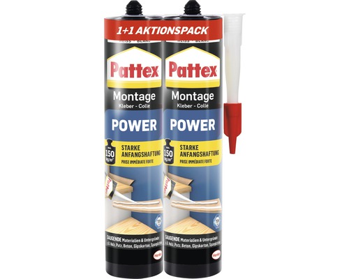 Pattex Montage Power wit 370 g 1+1 promotieverpakking