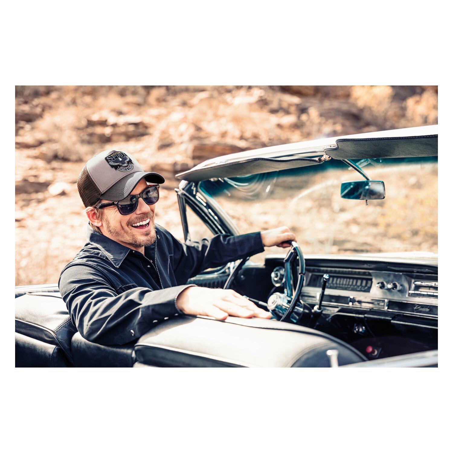STARS & STRIPES Trucker Cap American Spirit  - grau