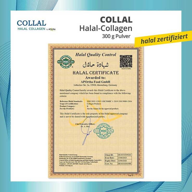 Collal Halal-Collagen Doypack Pulver, 300 g