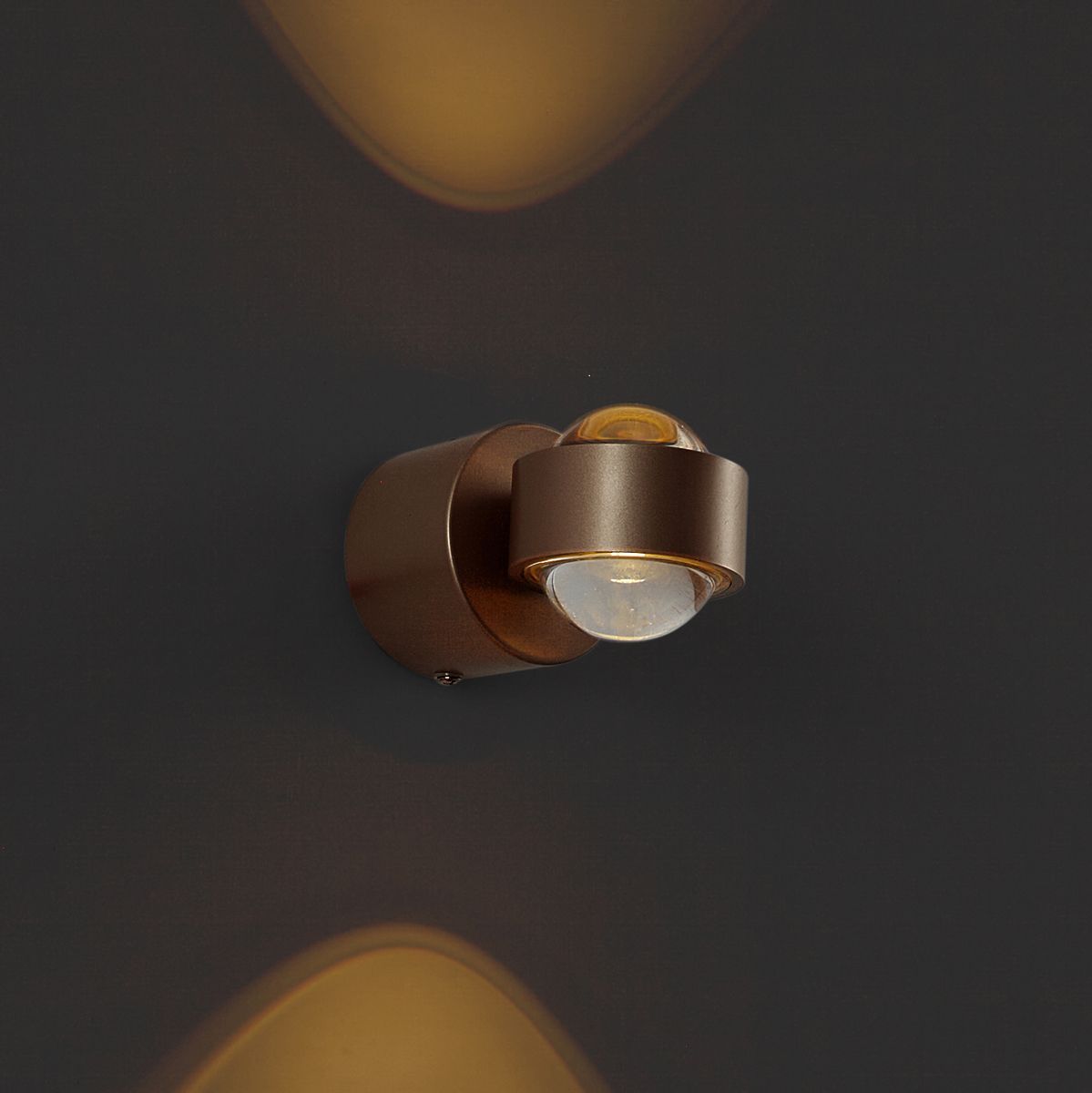 Design wandlamp donker brons incl. LED IP44 - Lens