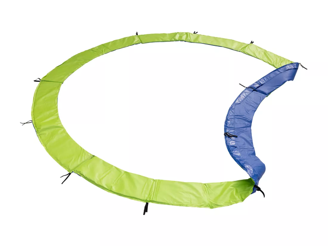 Trampoline 180cm réversible bleu / vert CAIRNS + filet, échelle, bâche et kit d'ancrage - HAPPY GARDEN