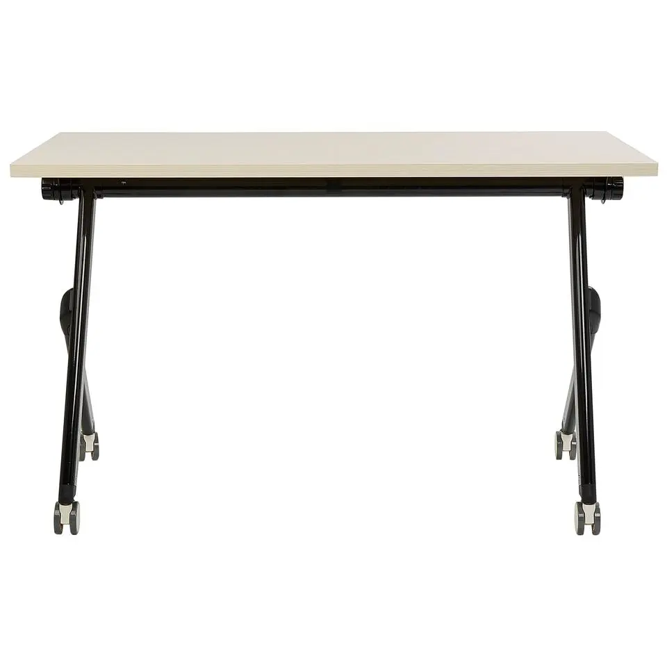 BENDI - Bureau verstelbaar - Lichtbruin/Zwart - 120 x 60 cm - Metaal