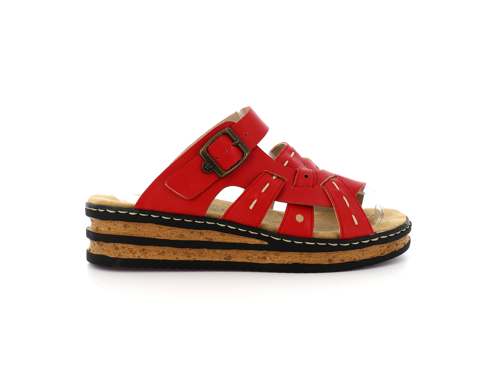 Rieker-62976 Synthétique Rouge